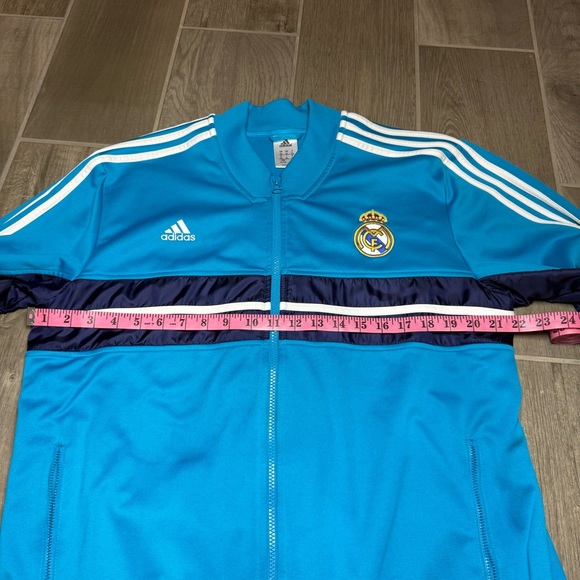 Adidas Real Madrid Track Jacket Blue White XL Soccer Full Zip Embroidered Crest. - Picture 7 of 12